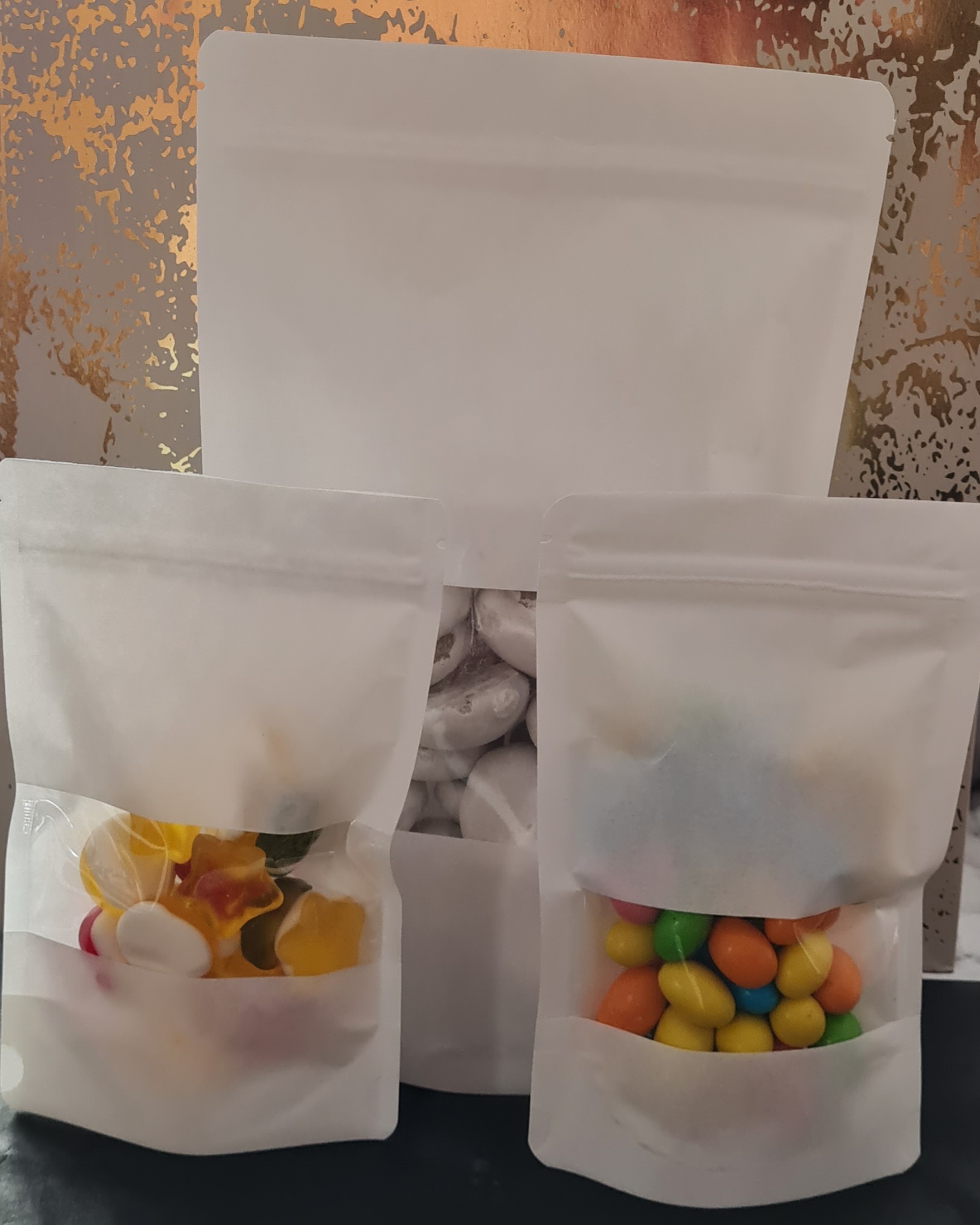 Kraft bijele vrećice sa zip zatvaračem - 180x90x290mm